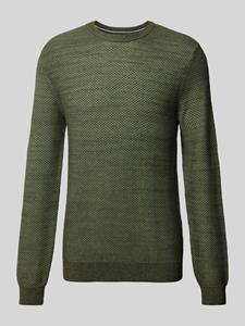 OLYMP Level Five Slim fit gebreide pullover met structuurmotief