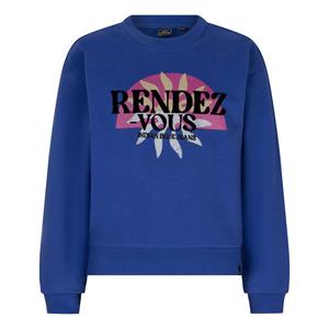 Indian Blue Jeans Meisjes sweater rendez vous - Konings blauw