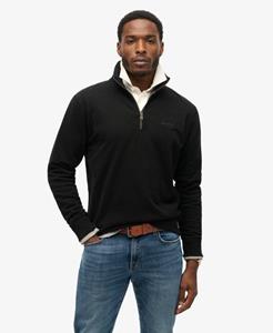 Superdry Mannen Kraagloos Essential Logo Sweatshirt Zwart