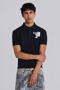 Jaded Man Black Frat Polo