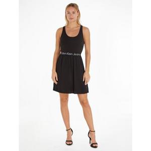 Calvin Klein Jerseyjurk RACERBACK LOGO ELASTIC DRESS