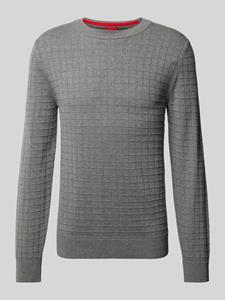 HUGO Gebreide pullover met structuurmotief, model 'Scoult'