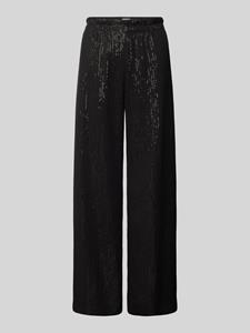 SEDUCTIVE Wide leg stoffen broek met structuurmotief