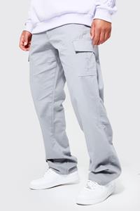 Boohoo Tall Baggy Cargo Broek, Grey