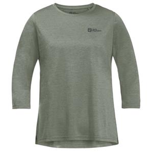 Jack Wolfskin  Women's Crosstrail 3/4 Tee - Longsleeve, olijfgroen