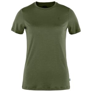 Fjällräven  Women's Abisko Wool S/S - T-shirt, olijfgroen