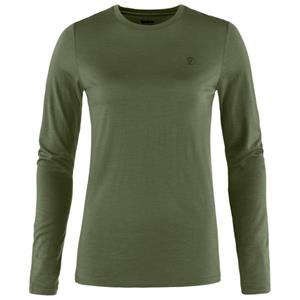 Fjällräven  Women's Abisko Wool L/S - Merinolongsleeve, olijfgroen