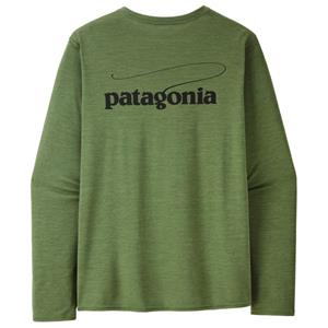 Patagonia  L/S Cap Cool Daily Graphic Shirt Waters - Sportshirt, olijfgroen