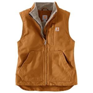 Carhartt  Women's Sherpa Lined Mock Neck Vest - Fleecebodywarmer, bruin