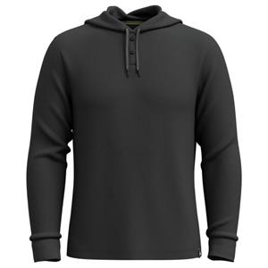 SmartWool  Waffle Henley Hoodie - Hoodie, zwart