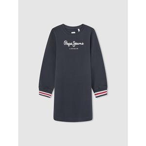 Pepe jeans Jurk met lange mouwen, in molton