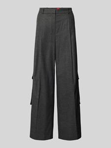 HUGO Wide leg pantalon met bandplooien, model 'Herota'