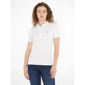 Tommy Hilfiger Poloshirt SLIM 5X2 RIB POLO met lange knoopsluiting