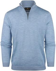 Steppin' Out Half Zip Trui Merinowol Sky Blue