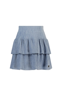 Like Flo Meisjes rok 2-laags velvet hila lt denim