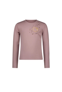 Le Chic Meisjes t-shirt strass hart norma sweet plums