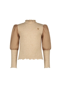 Le Chic Meisjes top zacht gebreid & voile noxnu cute cortado