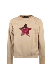 Like Flo Meisjes sweater artwork davina grijs melee lurex