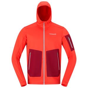 Norrøna  Falketind Warm2 Stretch Hood - Fleecevest, rood