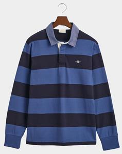 Gant Polo lange mouw chambray stripe heavy rugger 2004083/442