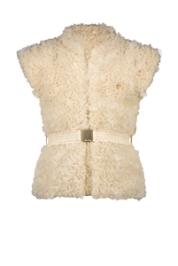 Le Chic Meisjes bodywarmer fur & voile emaro dreamy creamy