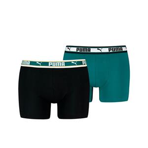 Puma Boxershorts Dual Logo 2-pack Sea Green-L