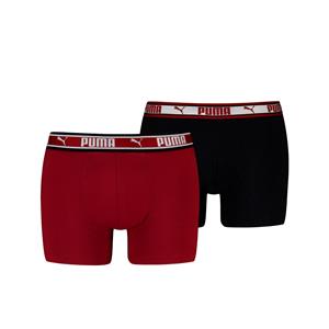 Puma Boxershorts Dual Logo 2-pack Burgundy-L