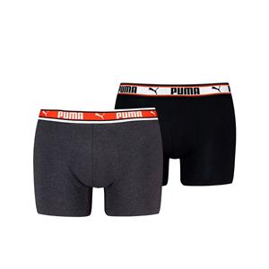 Puma Boxershorts Dual Logo 2-pack Black/Red-L