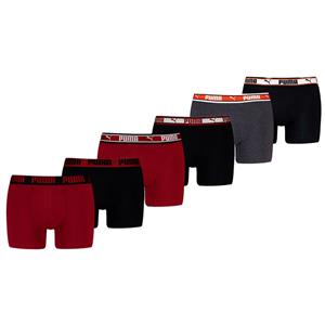 Puma Boxershorts 6-pack Burgundy / Black-L