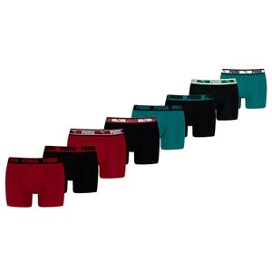 Puma Boxershorts 8-pack Burgundy / Seagreen-L