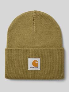 Carhartt Work In Progress Beanie met labelpatch, model 'ACRYLIC WATCH HAT'