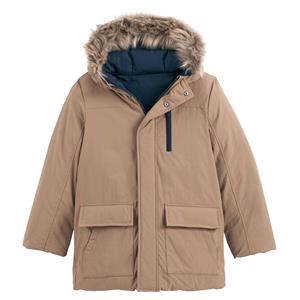 LA REDOUTE COLLECTIONS Omkeerbare parka met kap afgeboord met imitatiebont