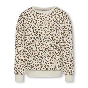 KIDS ONLY Sweater met ronde hals en luipaardprint, in molton