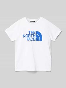 The North Face T-shirt met logoprint en ronde hals