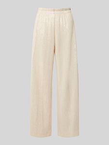 SEDUCTIVE Wide leg stoffen broek met structuurmotief