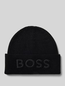 Boss Beanie met labelstitching, model 'Afox'