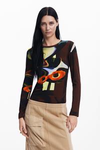 Desigual T-shirt - BROWN