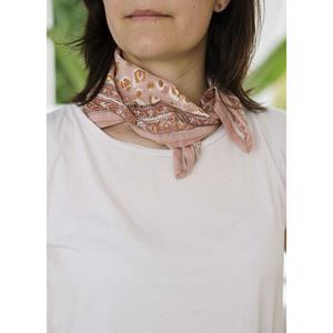 BINDI ATELIER Kleine foulard in katoen Bengal Blush