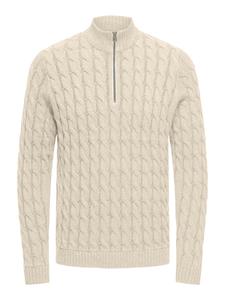 Only and Sons Onskicker Life Reg 3 Cable Half Zip: