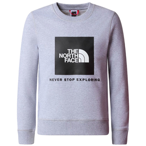 The north face Kids Redbox Crew Sweater TNF Light Grey Heater/TNF Black