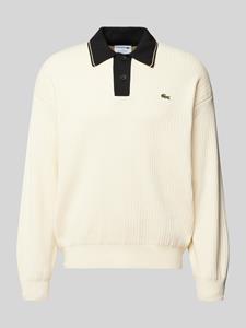 Lacoste Gebreide pullover met platte kraag