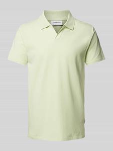 Lindbergh Slim fit poloshirt met platte kraag