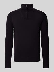 JOOP! Collection Gebreide pullover van lanawolmix met schipperskraag