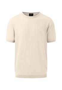 Fynch Hatton Knitted T-shirt Cotton/Linen Offwhite 