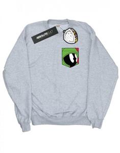 Looney Tunes heren Marvin The Martian Face katoenen sweatshirt met faux zak