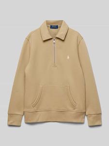 Polo Ralph Lauren Teens Sweatshirt met platte kraag en ritssluiting