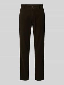 Lindbergh Regular fit corduroy broek met riemlussen