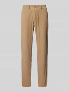 Lindbergh Regular fit corduroy broek met riemlussen