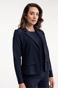 Studio Anneloes Bright bonded blazer - dark blue - 94811