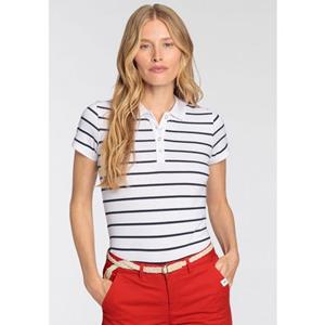 DELMAO Poloshirt met strepen van voorgeverfd garen